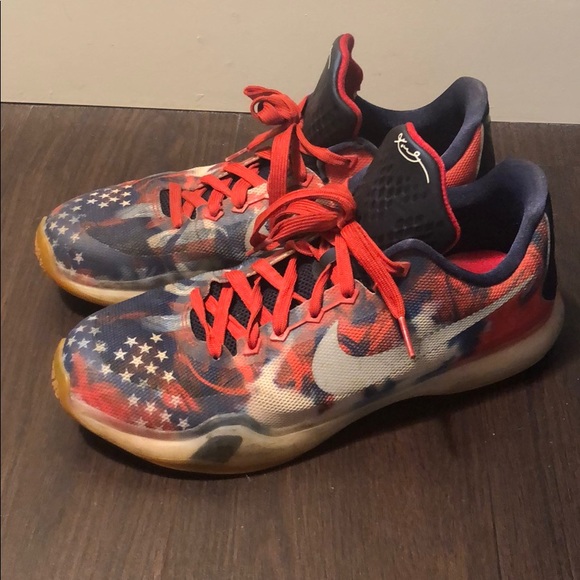 Nike Other - Nike Kobe X Indepence Day USA Basketball Shoes